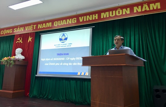 Qũy Đầu tư phát triển thành phố Đà Nẵng triển khai Nghị định 30/2020/NĐ-CP ngày 03/5/2020 của Chính phủ về công tác Văn thư